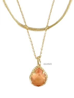 Kendra Scott Sami Gold Multi Strand Pendant Necklace NWT